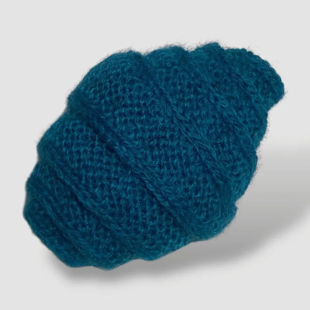 Sophie Scarf 100% Peruvian Wool Neck Warmer Neckerchief Hand Knitted Women Teal